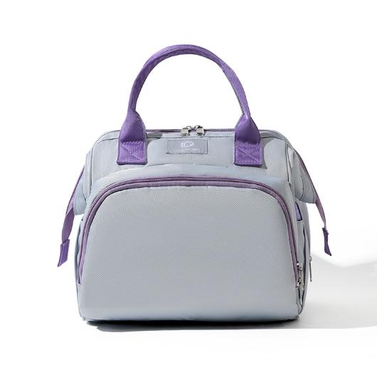 Grayish purple Versatile 3-in-1 Nappy Bag | Convertible Backpack, Tote &amp; Crossbody with Insulated Pockets