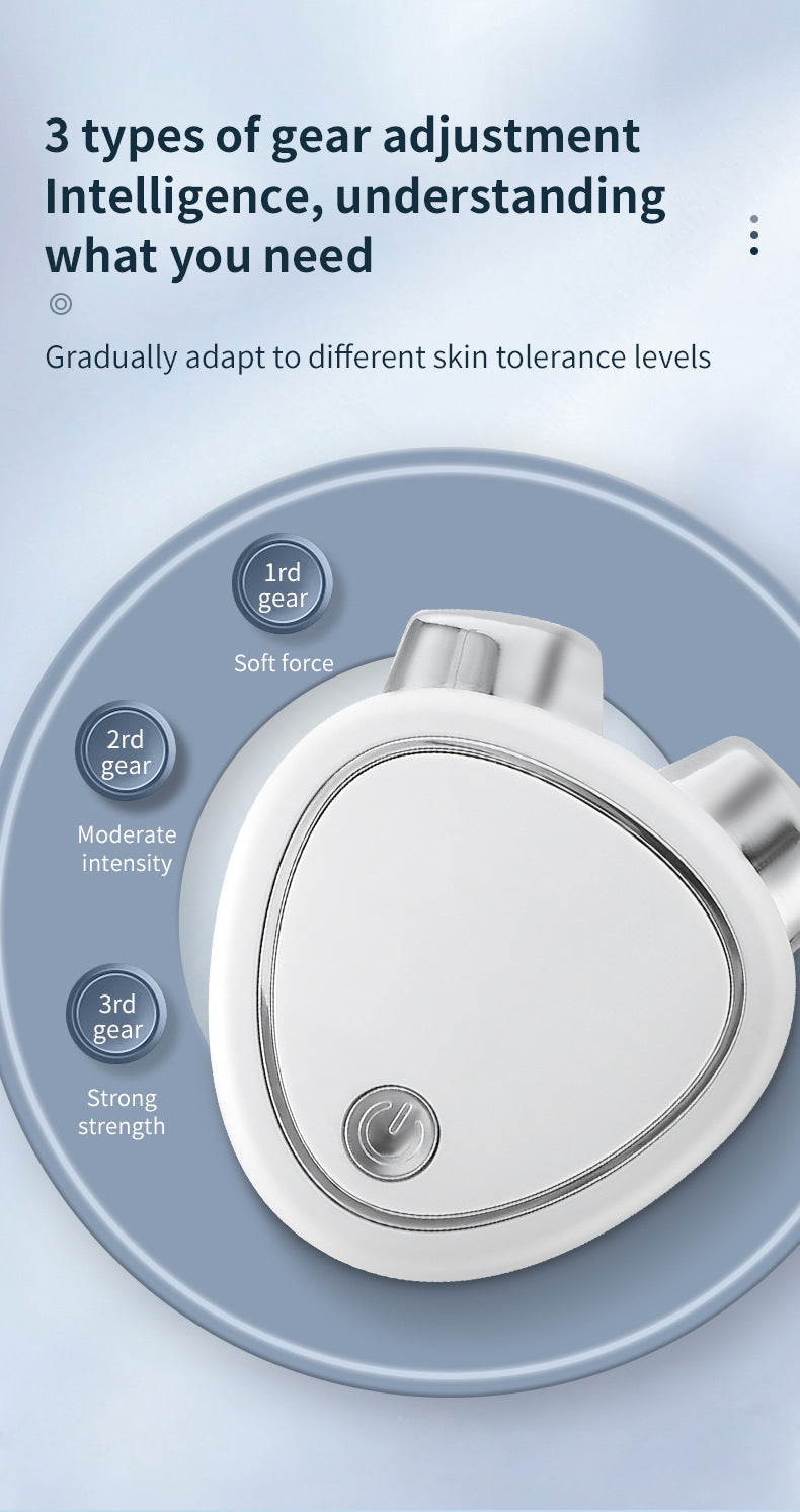 White EMS Microcurrent Facial Lifting Massager - Skin Tightening & Sculpting Beauty Tool