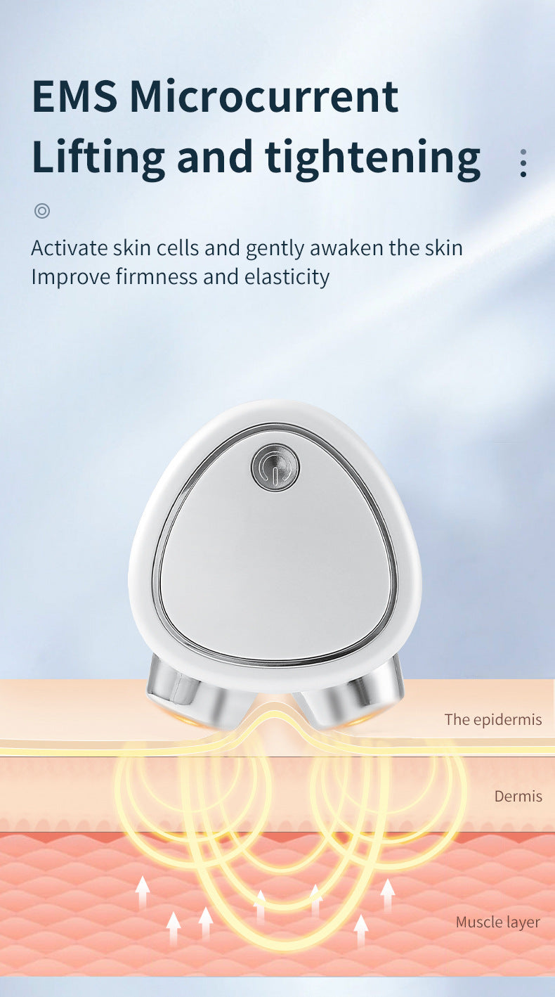 Pink EMS Microcurrent Facial Lifting Massager - Skin Tightening & Sculpting Beauty Tool