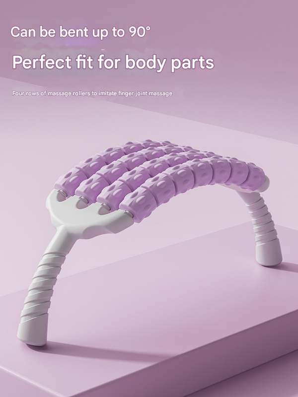 Purple Four-Row Bendable Massage Roller - Muscle Relaxation and Sensory Integration Training for Children