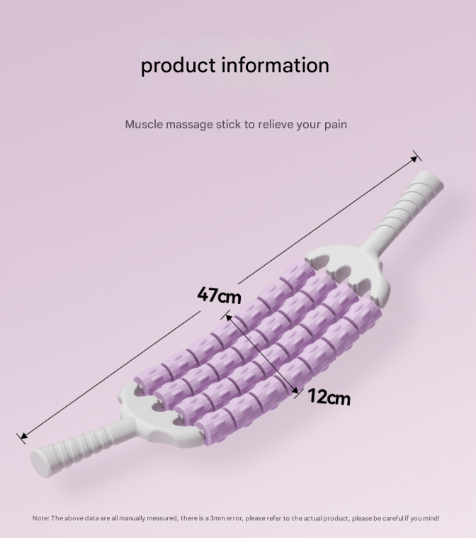 Purple Four-Row Bendable Massage Roller - Muscle Relaxation and Sensory Integration Training for Children