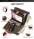 Coffee Genuine Leather Men's RFID Blocking Wallet - High Capacity Trifold with Zipper Coin Pocket