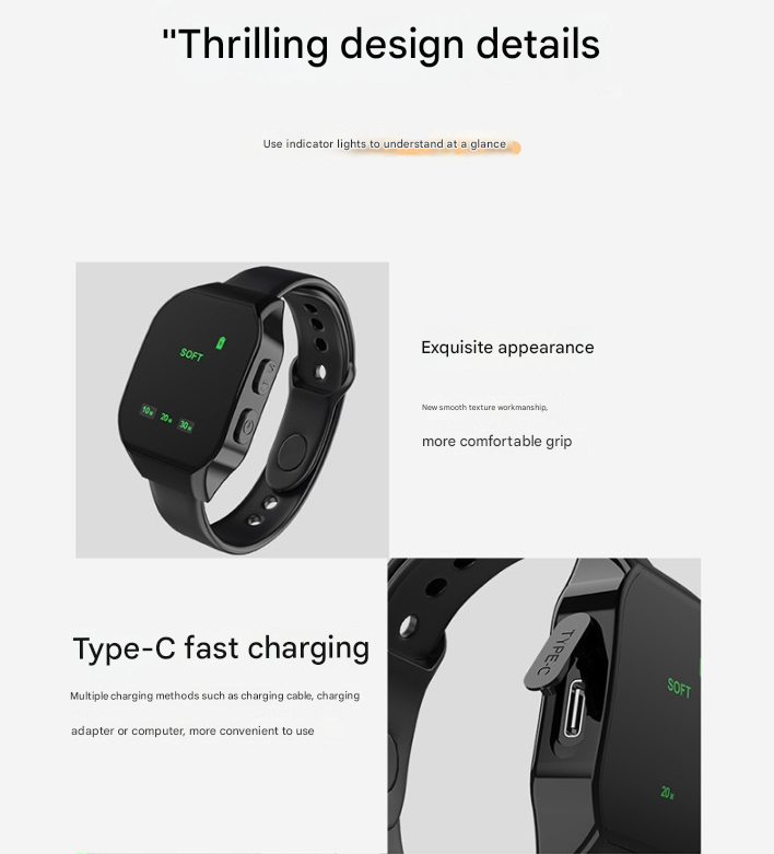 Pink Smart Microcurrent Wristband Sleep Aid - Wearable Sleep Assistance Device