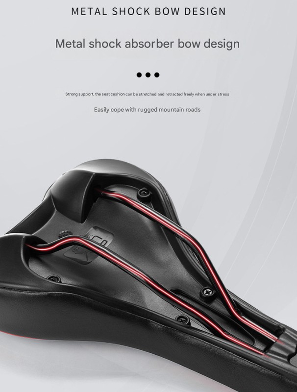 Black Mountain Bike Saddle - Comfortable and Durable Bicycle Seat for MTB and Road Bikes