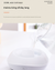 White Mini USB Aromatherapy Diffuser with Flame Projection - Portable Humidifier for Home and Car Use