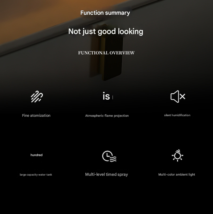 Wood grain Mini USB Aromatherapy Diffuser with Flame Projection - Portable Humidifier for Home and Car Use