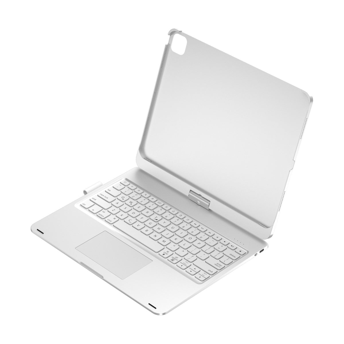 Silver Magic Keyboard Case for ipad Air6/Air7 11-inch, Bluetooth Keyboard with RGB Backlight &amp; Precision Trackpad