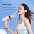 Black Ultra-Lightweight Ionic Cordless Hair Dryer, USB Rechargeable Portable Blow Dryer with Cool Air for Travel & Home