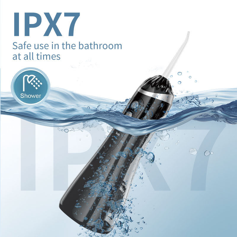 Blue Cordless Water Flosser & Oral Irrigator - Portable Teeth Cleaner with 3 Modes & 4 Jet Tips