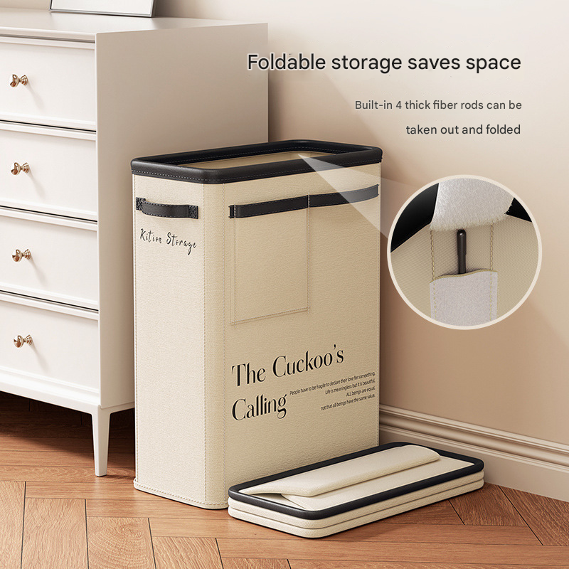 Pink Premium Fabric Yoga Mat Storage Basket - Slim & Foldable Organizer for Home Gym Equipment