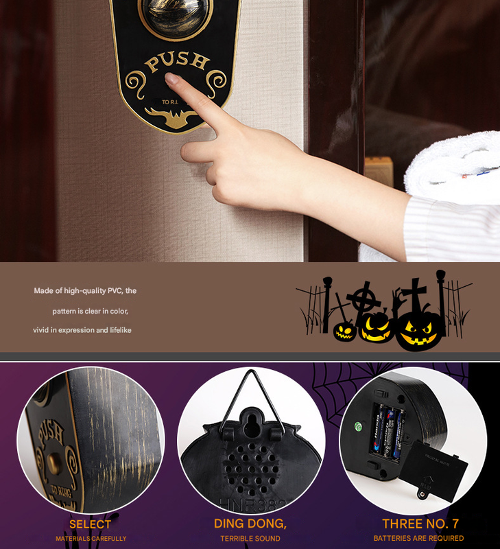 2-Piece White Halloween Animated Eyeball Doorbell - Spooky Light-Up Prop with Scary Sounds for Party & Door Decoration