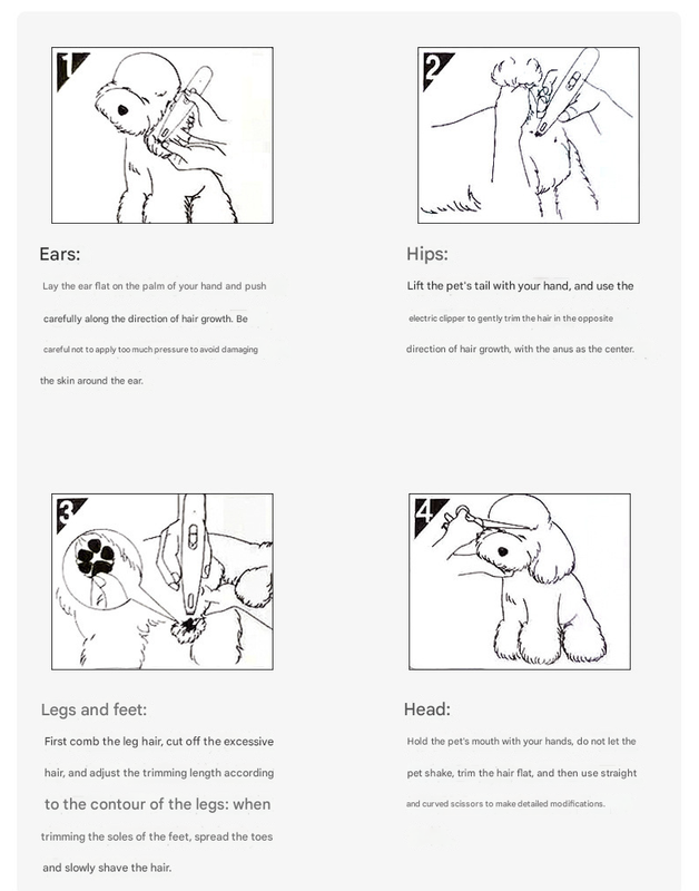 White Precision Pet Paw Trimmer - Waterproof & Rechargeable Grooming Clipper for Dog & Cat Paws, Eyes, and Ears