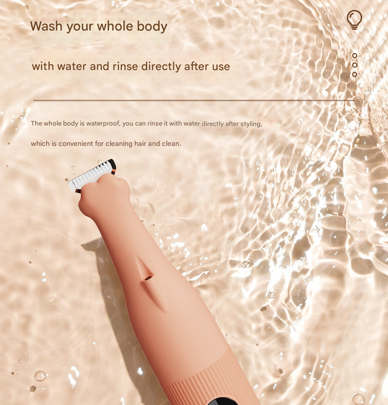 Black Precision Pet Paw Trimmer - Waterproof & Rechargeable Grooming Clipper for Dog & Cat Paws, Eyes, and Ears