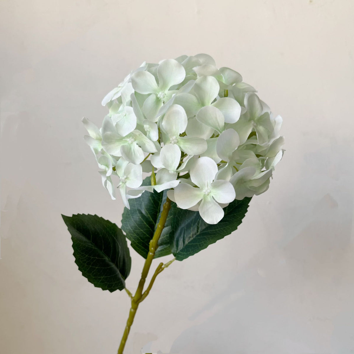 5-Piece Green Premium Lifelike Hydrangea Artificial Flowers- 60cm Long Stem Faux Floral Bouquet for Home, Wedding &amp; Vase Decor