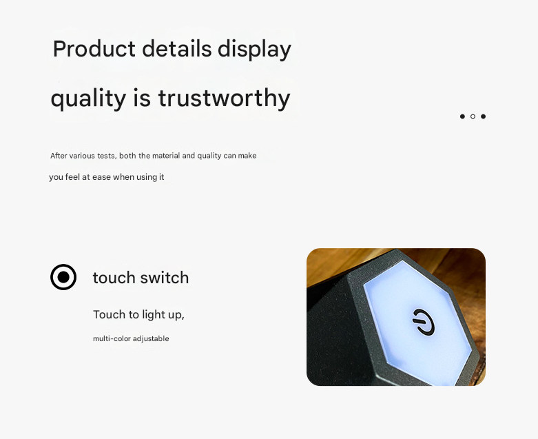 Striped gold Cordless LED Bottle Lamp - Rechargeable Touch-Control Table Light with 3 Color Modes for Bar & Home Decor