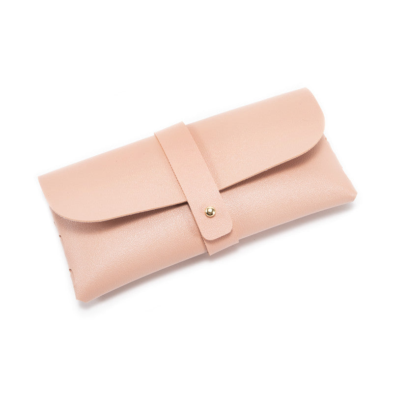 3-Piece Pink Chic &amp; Sleek PU Leather Soft Eyeglass Case - Protective Pouch for Sunglasses &amp; Reading Glasses