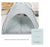 Grey Premium Portable Pet Tent Bed with Cooling Mat - Breathable Foldable Outdoor Indoor Cat Dog House Shelter for Summer(Size: S)