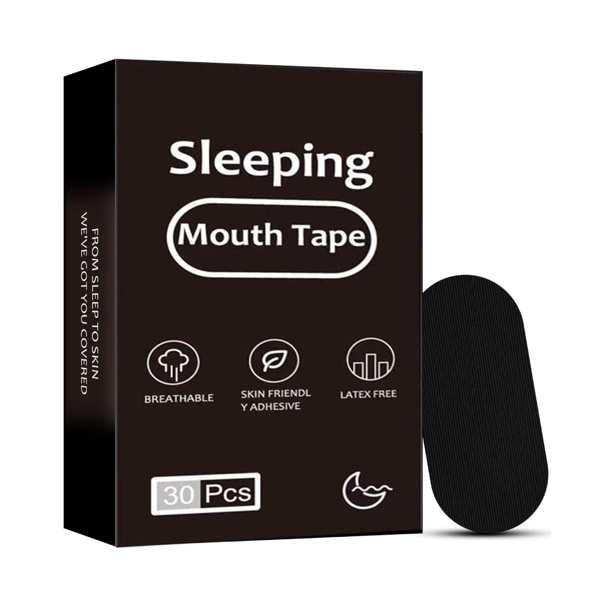 2-piece Premium Sleep Stop Snoring Strips - 30 pieces of breathable, skin-friendly tape for snoring relief, correcting mouth breathing and improving sleep