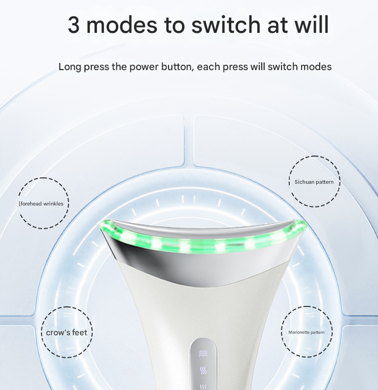 MJ-400 white Rechargeable EMS Facial & Neck Sculpting Device - 3-in-1 LED Light Therapy Massager(Three colors)