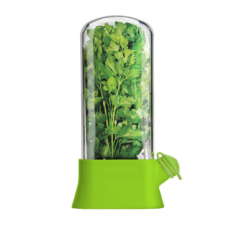 Green Fresh Herb Keeper &amp; Saver - Refrigerator Pod to Extend the Life of Fresh Herbs