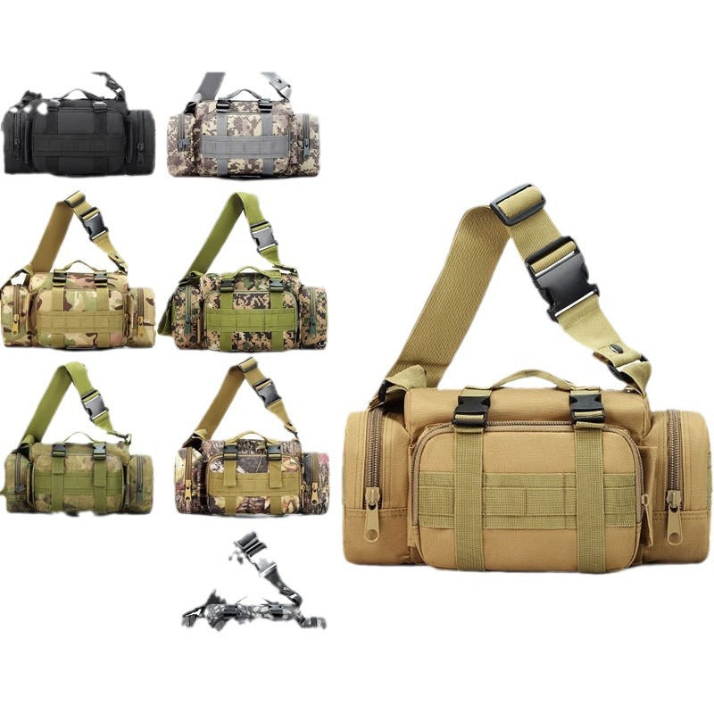 Military green Tactical Outdoor Waist Bag - Durable Multi-functional Crossbody Shoulder Pack for Men & Women