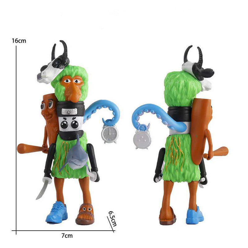 Monkey Whimsical Creature &amp; Monster Figurine Collection - Set of Bizarre PVC Mini Toys for Desk Decor