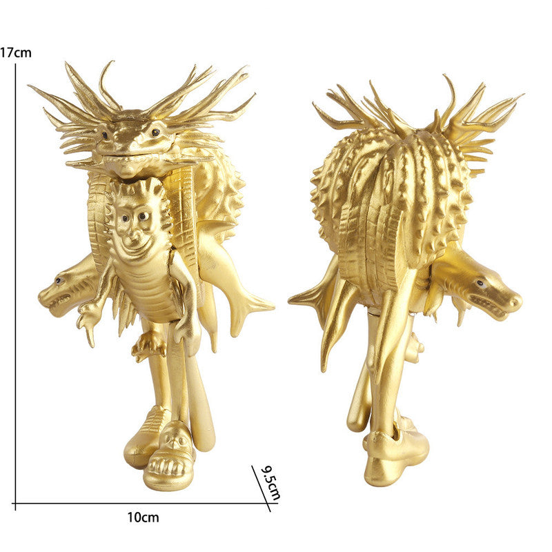 Whimsical Creature &amp; Monster Figurine Collection - Set of Bizarre PVC Mini Toys for Desk Decor