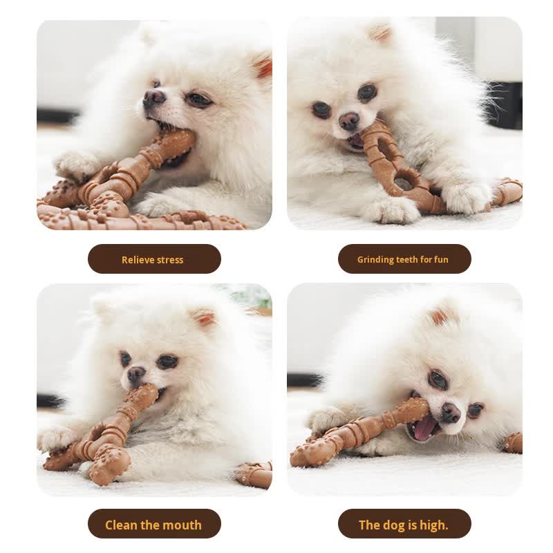 Dart-shaped Durable Dog Chew Toy for Dental Health - Tough, Non-Toxic Teething Bone for Small & Medium Dogs