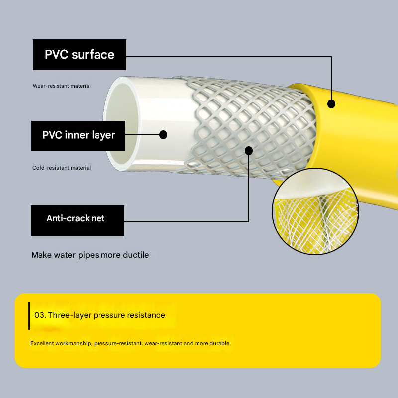 Yellow High-Pressure Car Wash Foam Gun & Hose Set - Adjustable Nozzle for Cleaning, Gardening & Pet Washing(5m)