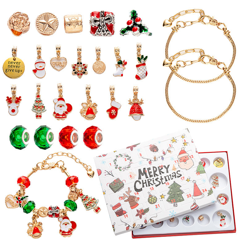 Golden 44-Piece Assorted Christmas Baubles Set with Elegant Designs in Wooden Gift Box - 3-6cm Decorative Ornaments for Tree, Home &amp; Holiday Display