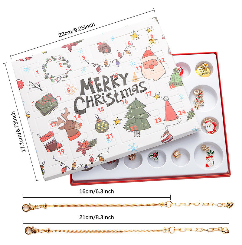 44-Piece Assorted Christmas Baubles Set with Elegant Designs in Wooden Gift Box - 3-6cm Decorative Ornaments for Tree, Home & Holiday Display(RC469-1)