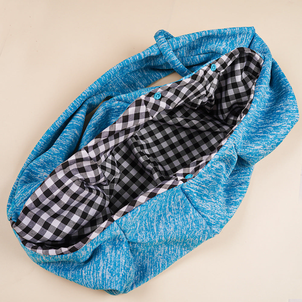 Blue Pet Carrier Backpack - Comfortable Shoulder Bag for Cats and Dogs, Ideal for Outdoor Use in Autumn and Winter