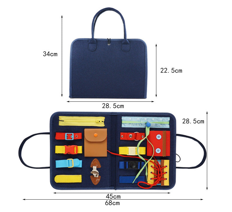 Blue Early Education Learning Board - Felt Activity Board for Toddlers