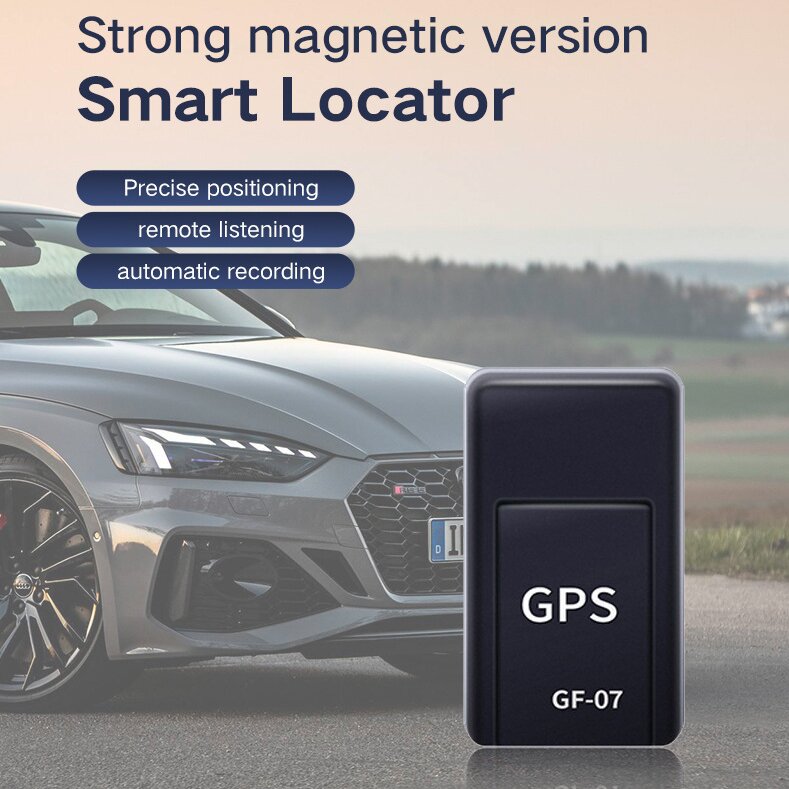 Black Mini Magnetic Real-Time GPS Tracker - Anti-Theft Locator for Vehicles, Assets & Personal Safety