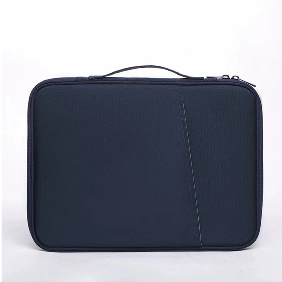 Navy blue 360° Protective Laptop &amp; Tablet Sleeve with Accessory Organizer - Water-Repellent Carrying Case