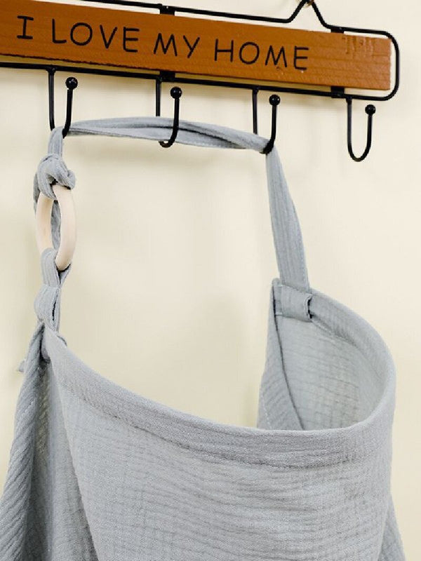 Single bear Soft Muslin Cotton Nursing Cover - Breathable Breastfeeding Apron for Privacy