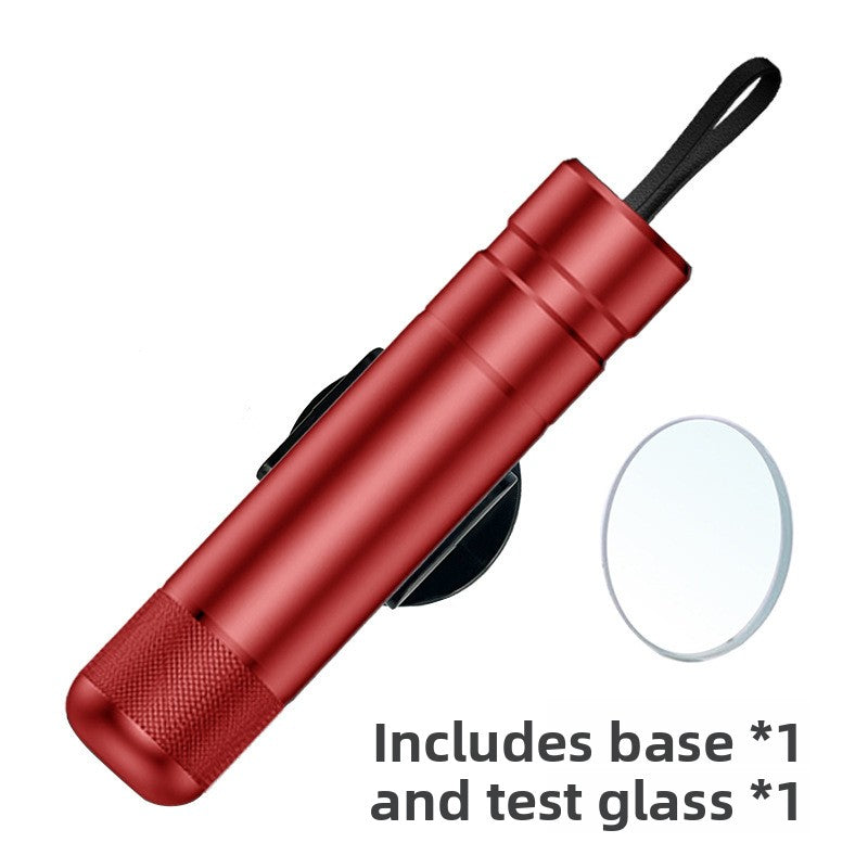 Red 2-in-1 Emergency Car Escape Tool - Spring-Loaded Window Breaker &amp; Seatbelt Cutter