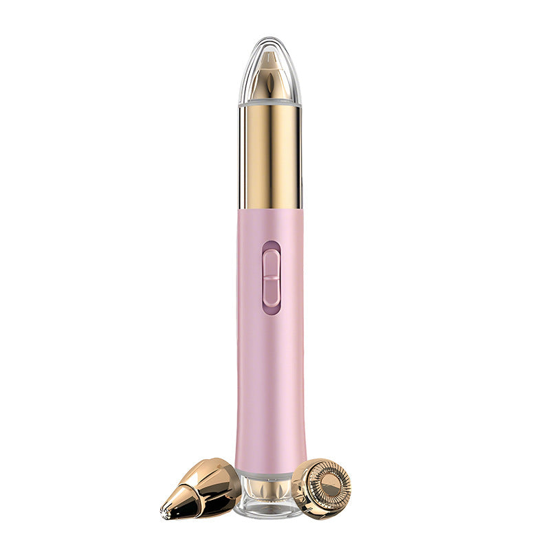 2-in-1 Electric Hair Remover for Women - Eyebrow Trimmer &amp; Facial/Body Shaver with LED Light, USB-C Rechargeable(pink)