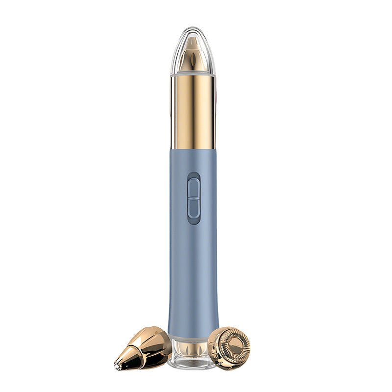 2-in-1 Electric Hair Remover for Women - Eyebrow Trimmer & Facial/Body Shaver with LED Light, USB-C Rechargeable(blue)