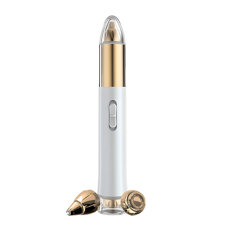 2-in-1 Electric Hair Remover for Women - Eyebrow Trimmer &amp; Facial/Body Shaver with LED Light, USB-C Rechargeable(white)