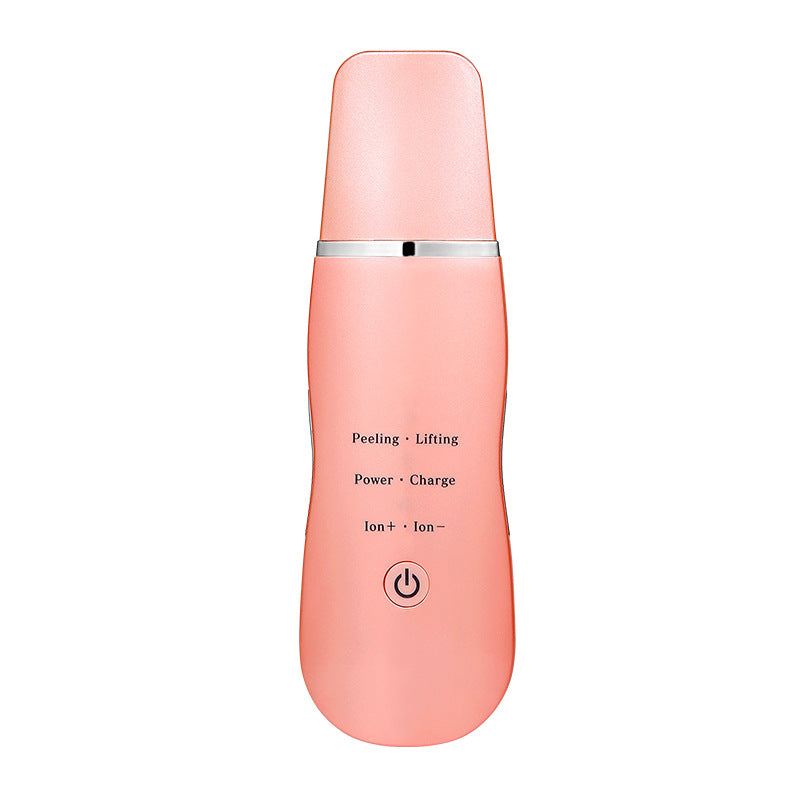 Ultrasonic Skin Scrubber - Deep Cleansing, Peeling, Lifting &amp; Ion Infusion Facial Spatula(pink)