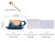 Artistic Ceramic Coffee Cup & Saucer Set with Spoon - Gradient Glaze, 240ml, Gift Boxed(Green)