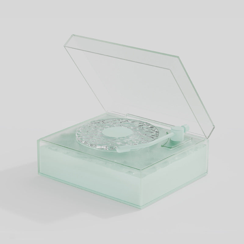 Retro Vinyl Bluetooth Speaker with Water Ripple Light Projection &amp; 360 Surround Sound(green)