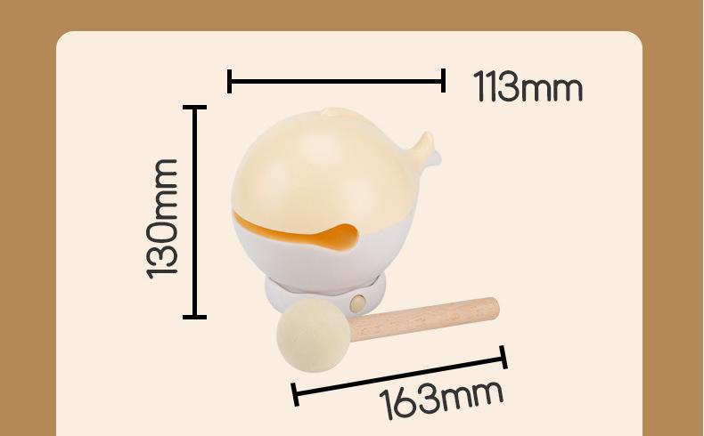 Portable rechargeable tapping control night light- 3-Level Dimmable Bedside Lamp(apricot)