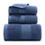 Premium Long-Staple Cotton Towel Set - 2 Hand Towels & 1 Bath Towel Gift Bundle(blue)