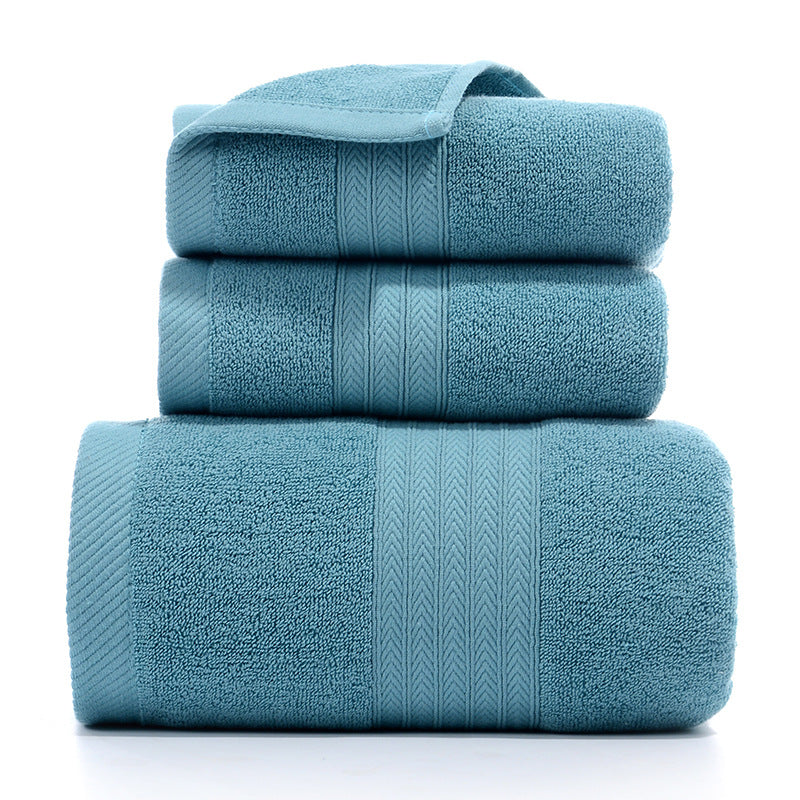 Premium Long-Staple Cotton Towel Set - 2 Hand Towels &amp; 1 Bath Towel Gift Bundle(green)