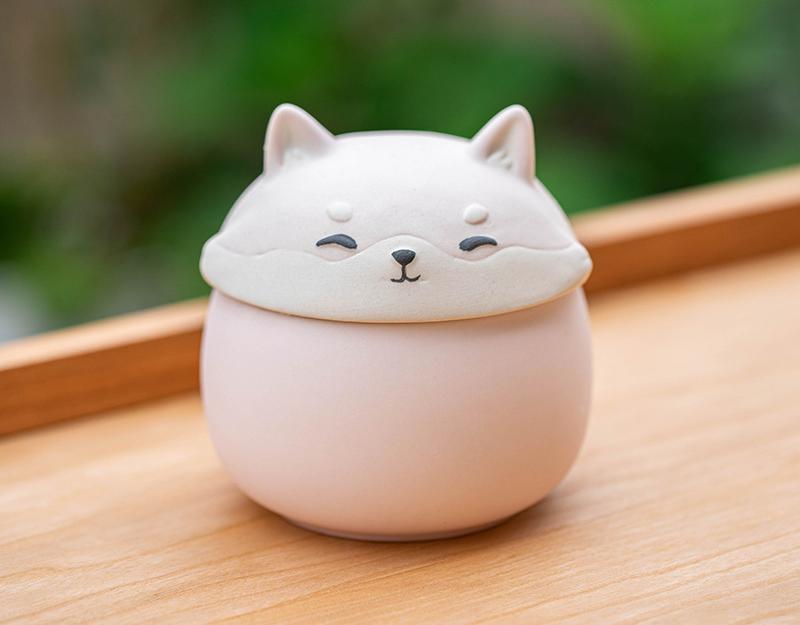 Artisan Ceramic Sealed Storage Jar with Animal Design - Airtight Tea Preservation &amp; Decorative Accent(pink)