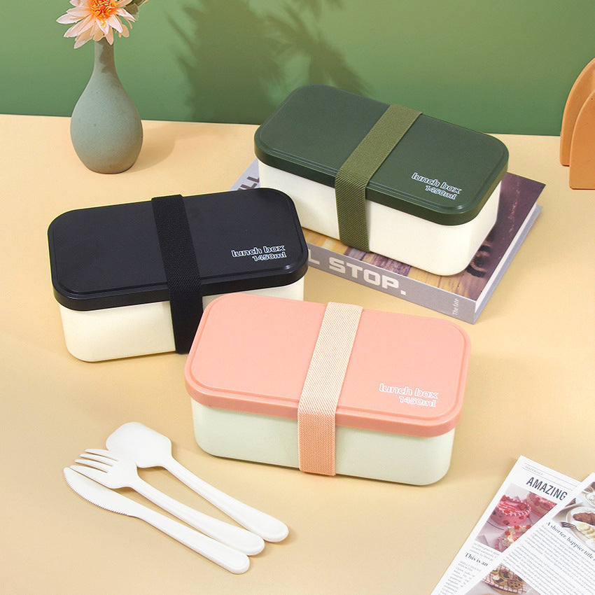 Eco - Friendly Lunch Box - Portable with Compartments(black)