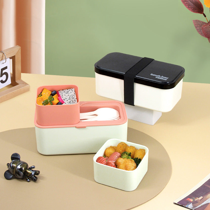 Eco - Friendly Lunch Box - Portable with Compartments(black)