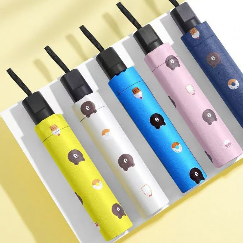 Auto Open/Close 8-Rib Sun & Rain Umbrella - 98cm UV Protection Canopy(pink)